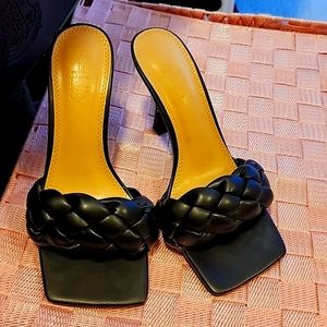 Black back out heels